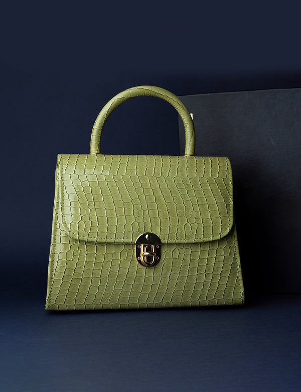 Vintage Leather Pistachio Bag