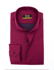 Classic Maroon Dress Shirt for Men