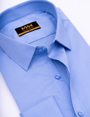 Classic Light Blue Dress Shirt for Men