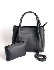 Soft Ivory Tote Black (2 Piece)