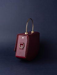 Curved Clutch Deep Red