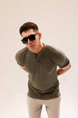 PLAIN OLIVE POLO SHIRT