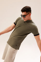 PLAIN OLIVE POLO SHIRT