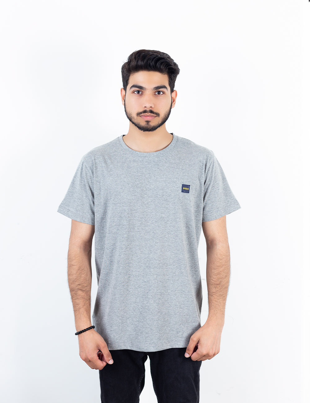 Basic Grey Crew Neck T-Shirt