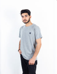 Basic Grey Crew Neck T-Shirt