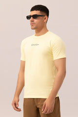 BASIC YELLOW CREW NECK T-SHIRT