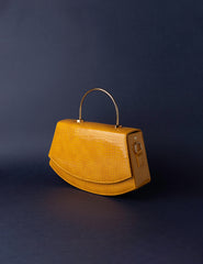 Curved Clutch Mustard yellow