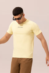 BASIC YELLOW CREW NECK T-SHIRT