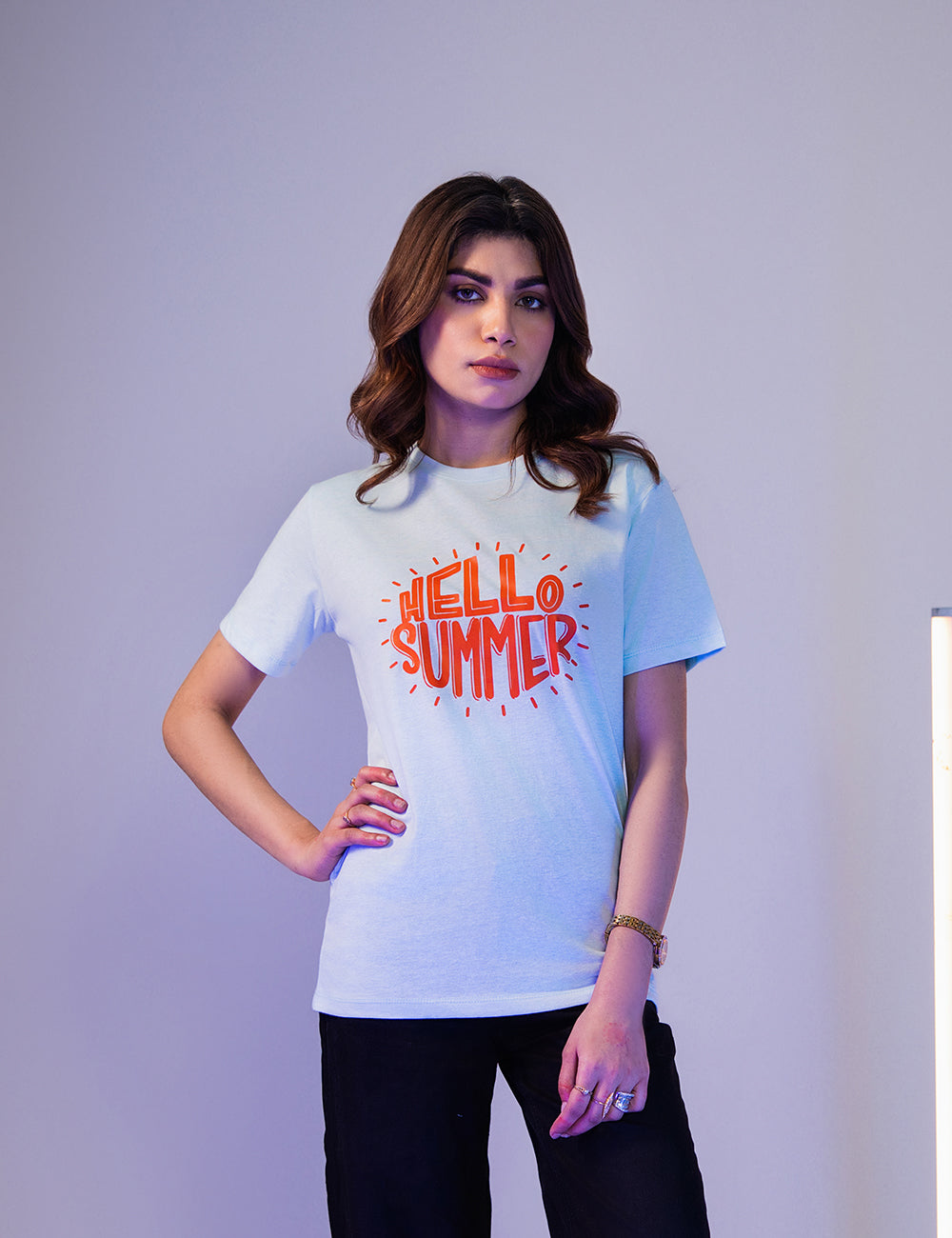 Hello Summer Graphic Women T-Shirt