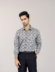 Grey Buffalo Check Casual Shirt