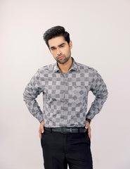 Grey Buffalo Check Casual Shirt