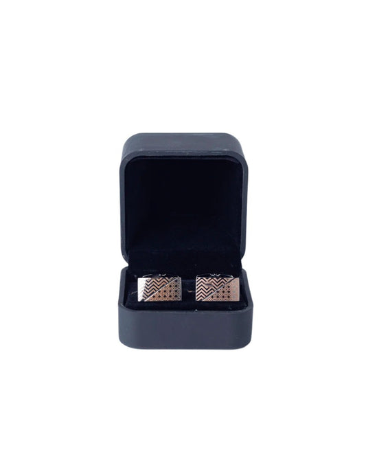 Textured Cufflinks with Gunmetal Finish