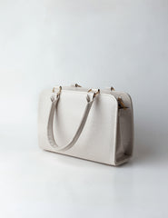 Chic Textured Bag Graceful White