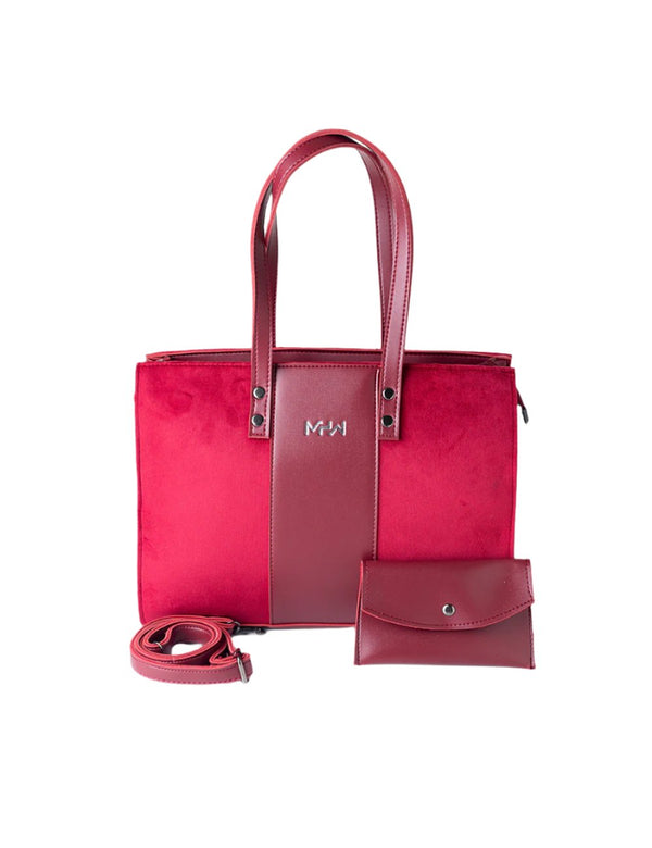 Harmony Crimson Tote Bag Set