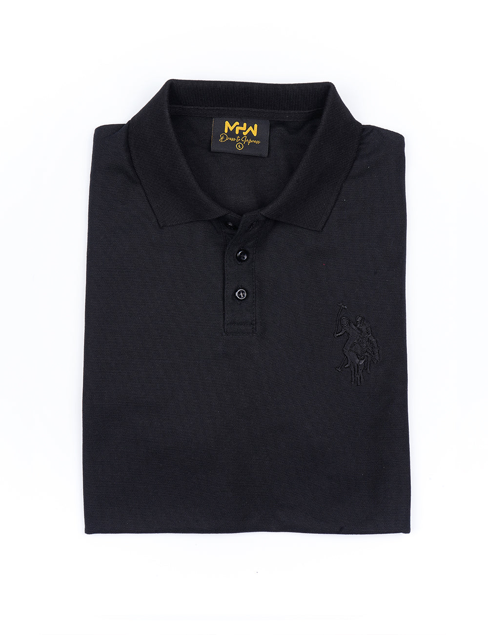 Black Birdseye Polo Women Shirt