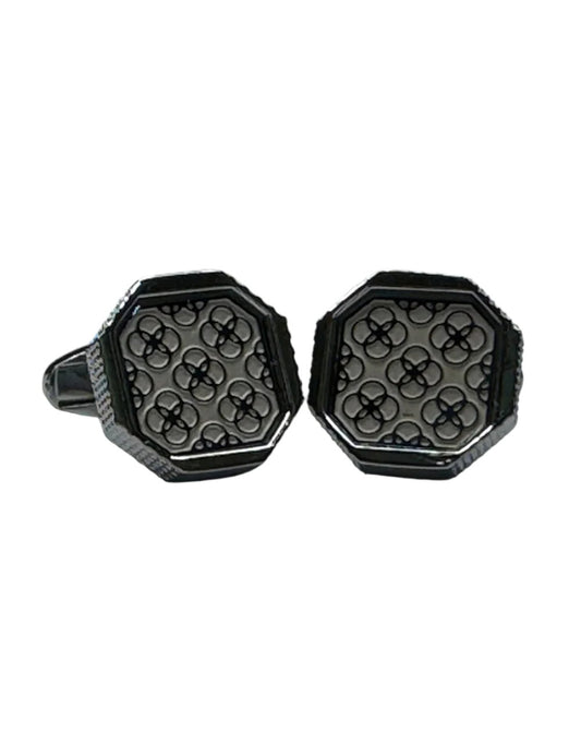 Knighthood Silver Octagon Cufflinks