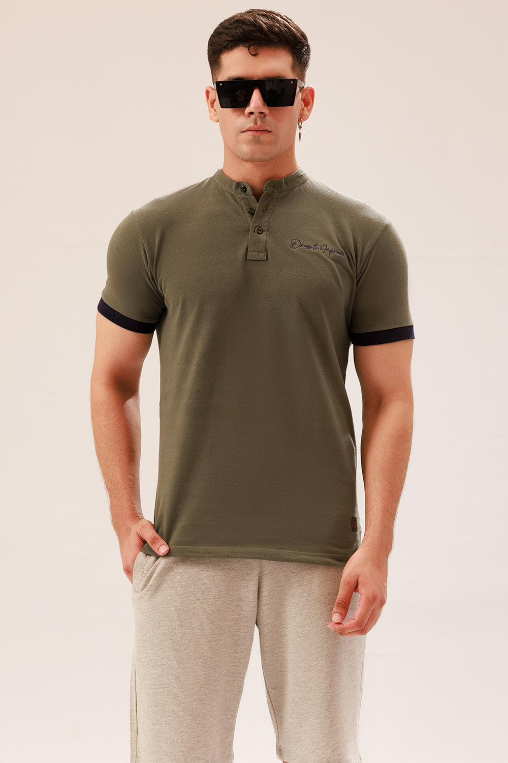 PLAIN OLIVE POLO SHIRT