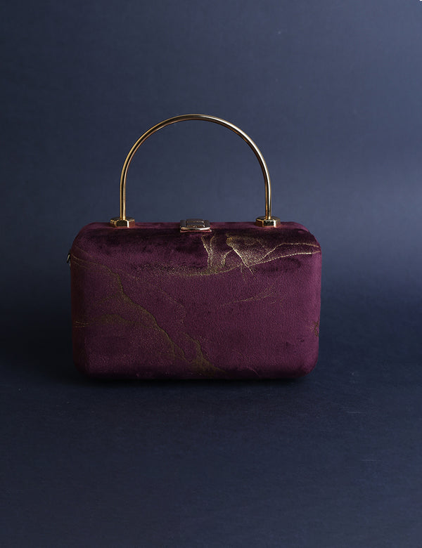 Gleam Clutch Deep Burgundy