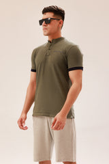 PLAIN OLIVE POLO SHIRT