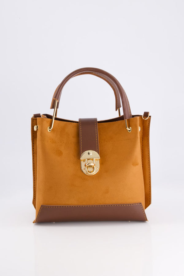 Amber Suede Handbag