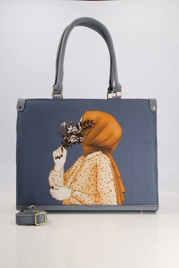 Floral-Print Handbag