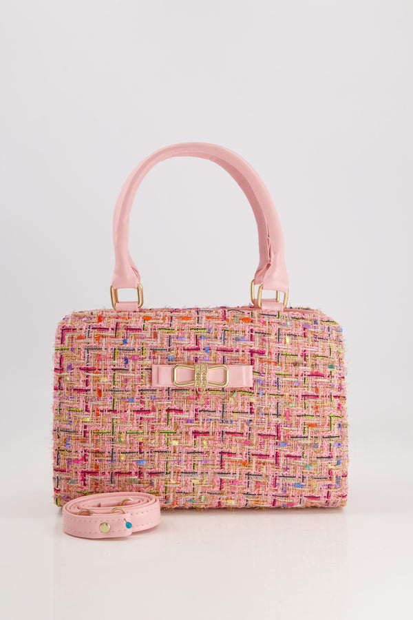 Pink Tweed Handbag