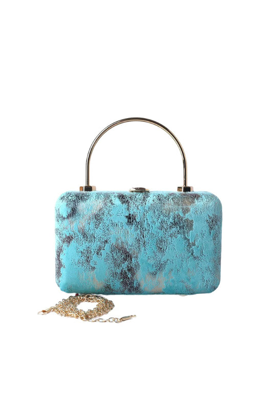 Aqua Elegance Vintage Clutch - MHW Clothing