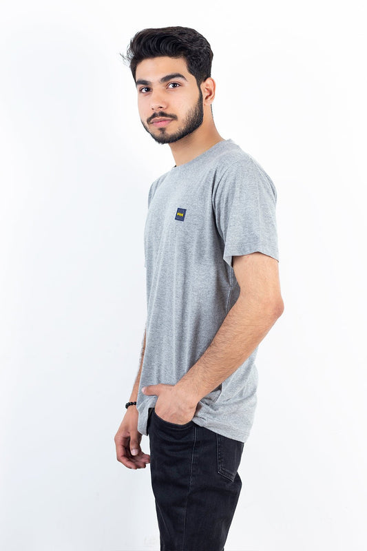 Basic Grey Crew Neck T-Shirt - MHW Clothing