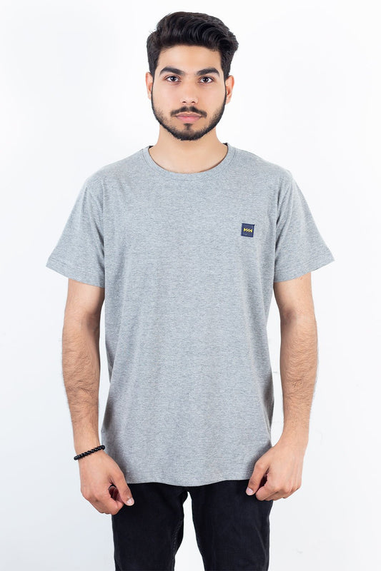 Basic Grey Crew Neck T-Shirt - MHW Clothing
