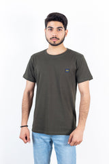 Basic Military Green Crew Neck T-Shirt - MHW Clothing