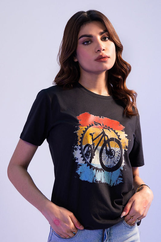 Bicycle Graphic Women T-Shirt - MHW Clothing
