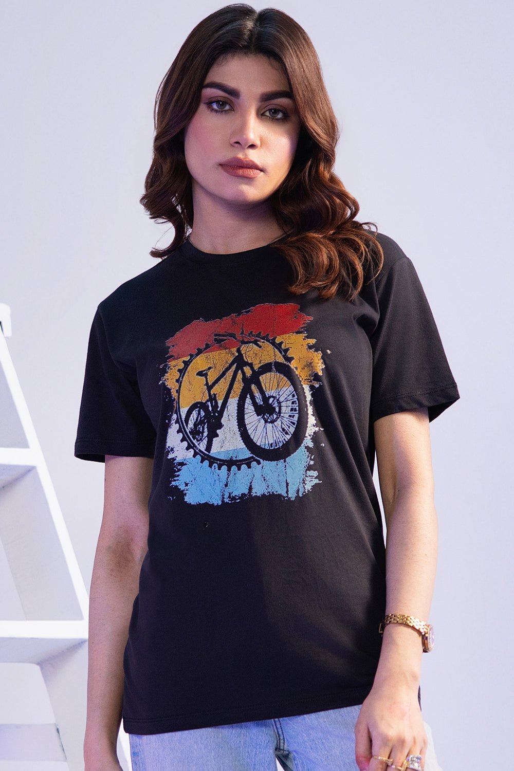 Bicycle Graphic Women T-Shirt - MHW Clothing