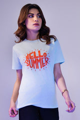 Hello Summer Graphic Women T-Shirt - MHW Clothing