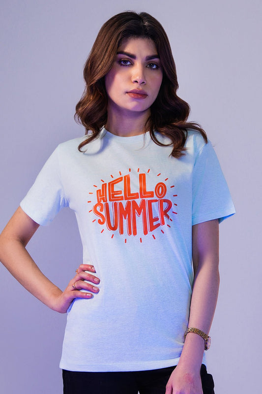 Hello Summer Graphic Women T-Shirt - MHW Clothing