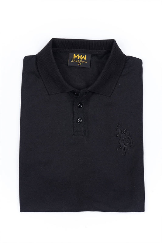 Black Birdseye Polo Women Shirt - MHW Clothing