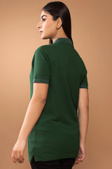 Bottle Green Women Polo Shirt - MHW Clothing