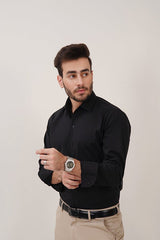 Classic Black Dress Shirt for Men - MHW Clothing