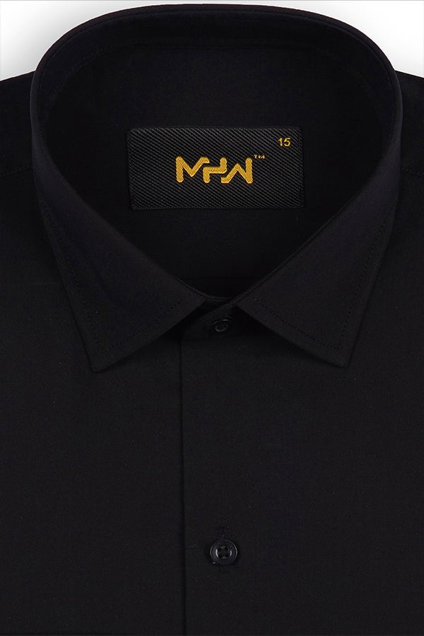 Classic Black Dress Shirt for Men - MHW Clothing