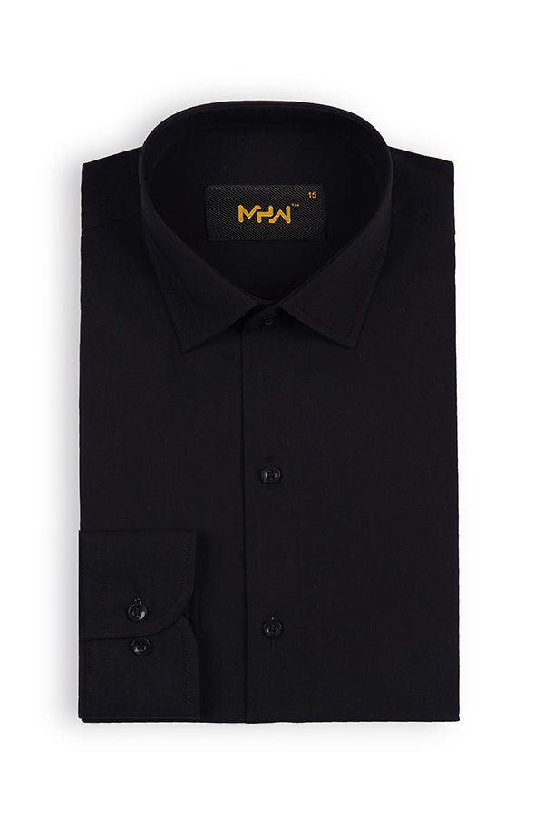 Classic Black Dress Shirt for Men - MHW Clothing