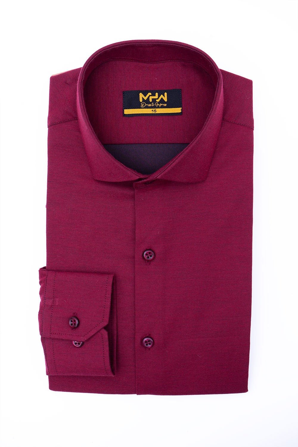 Classic Maroon Dress Shirt for Men - MHW Clothing