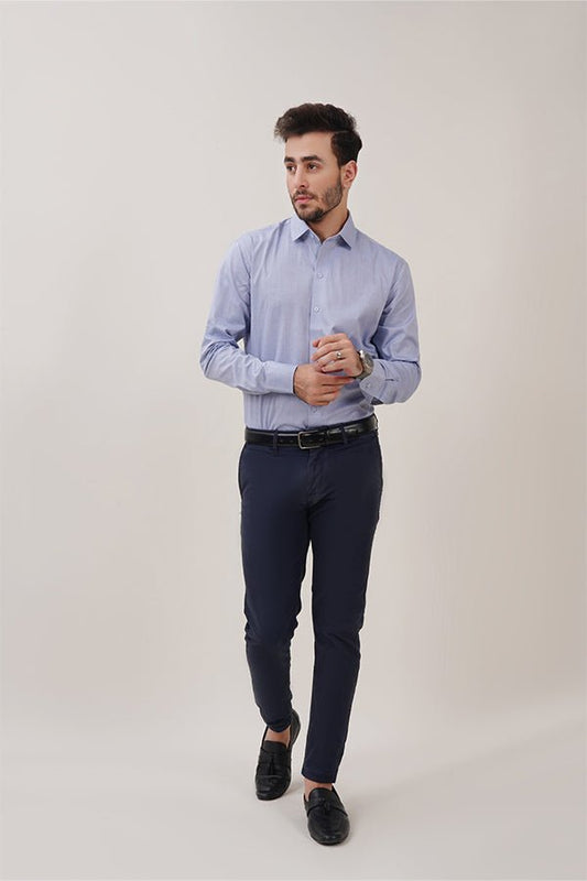 Classic Sky Blue Dress Shirts for Men - MHW Clothing