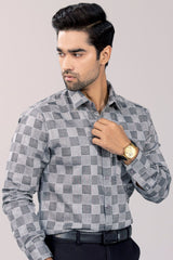 Grey Buffalo Check Casual Shirt - MHW Clothing