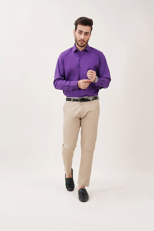 Men's Plain Purple Dress Shirts for All Occasions - MHW Clothing